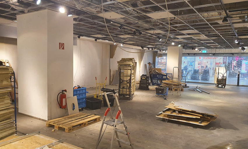 Professioneller Ladenrückbau und Entkernung mit Glanzprofi Gebäudemanagement